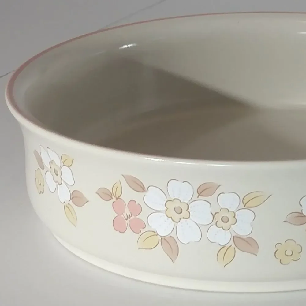 Chantilly Fleur de Paris hand decorated stoneware baking dishes (2 each)